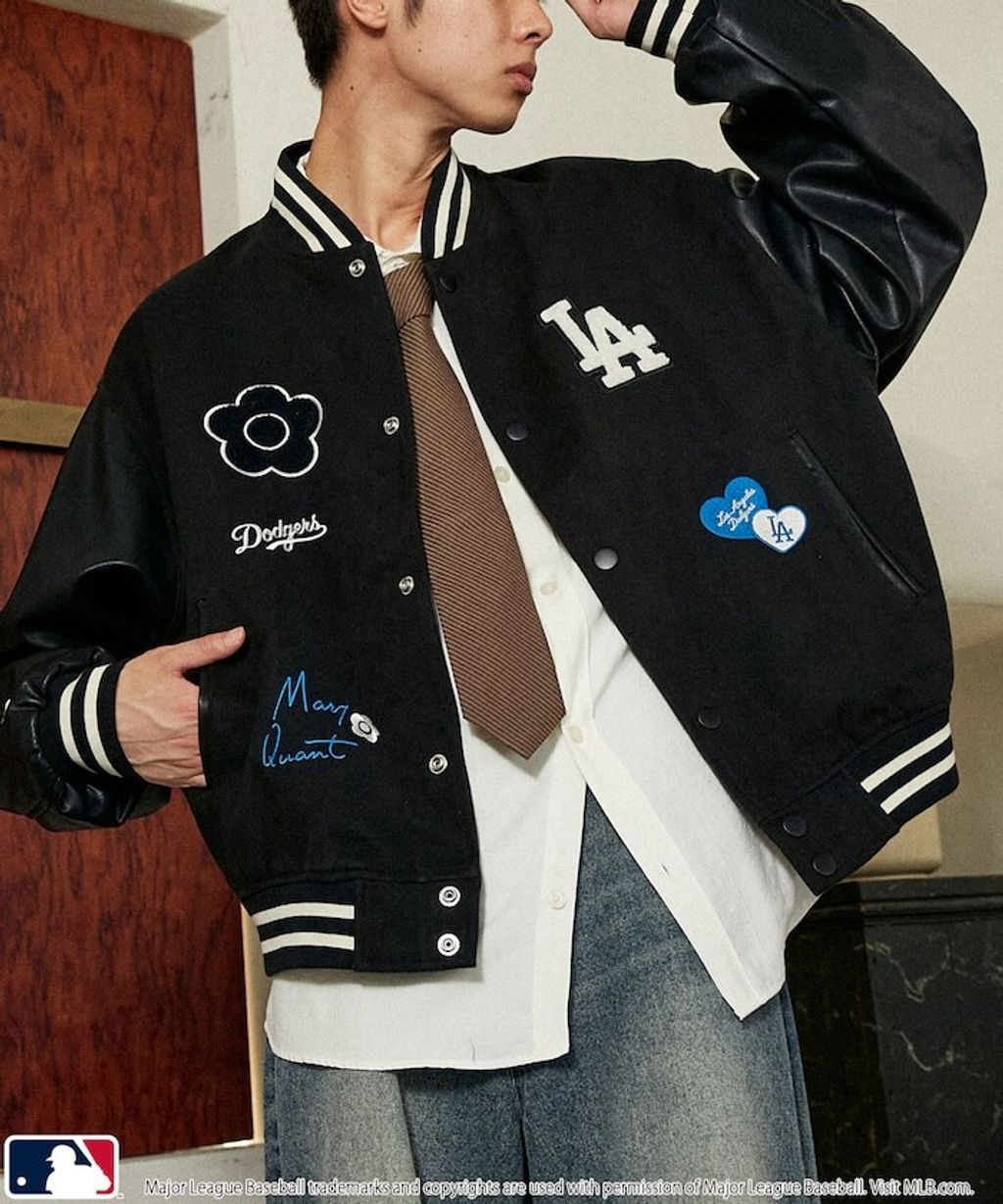 MARY QUANT × MLB × FREAKS STORE 三方聯名拼接棒球外套_5