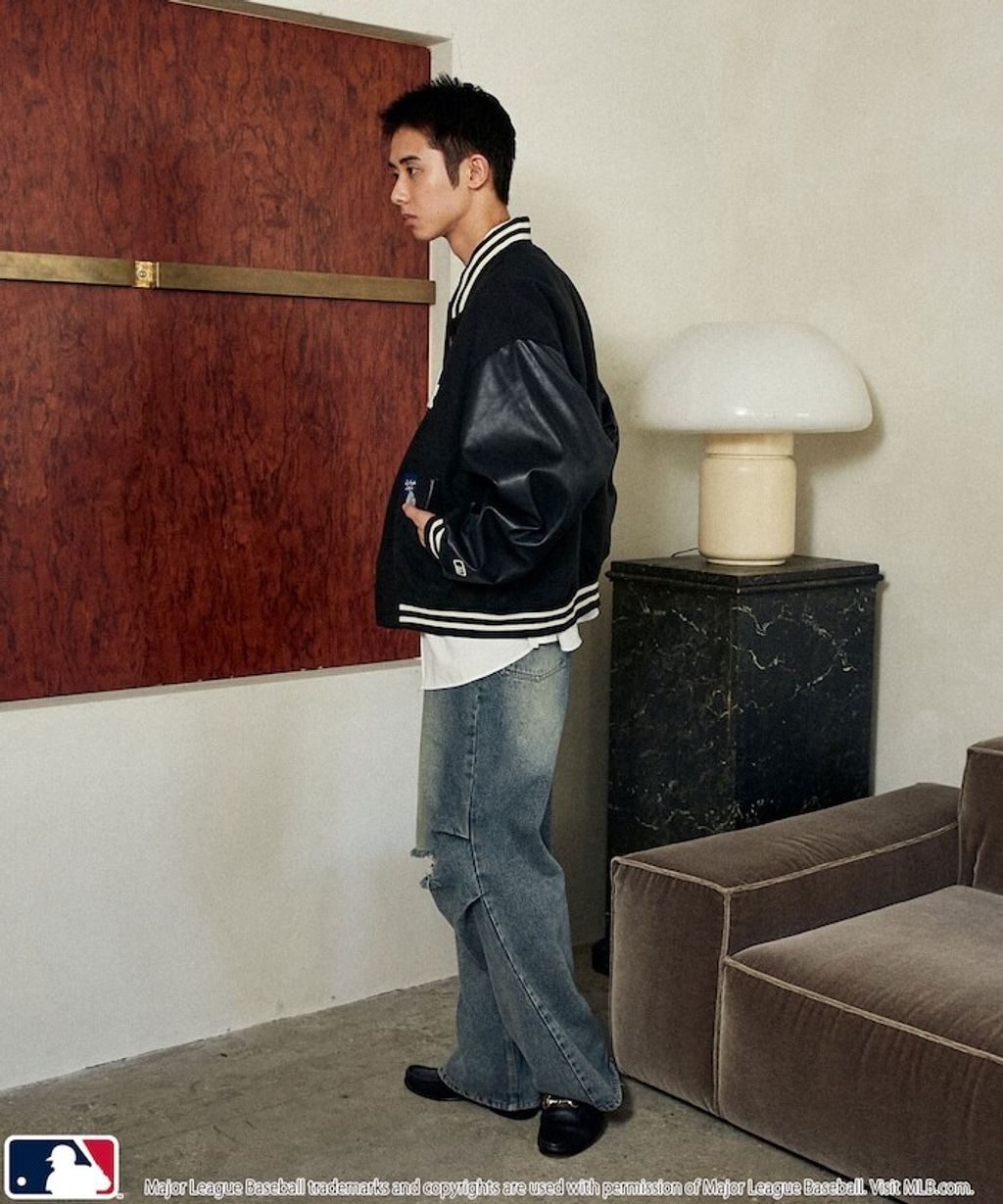 MARY QUANT × MLB × FREAKS STORE 三方聯名拼接棒球外套_10