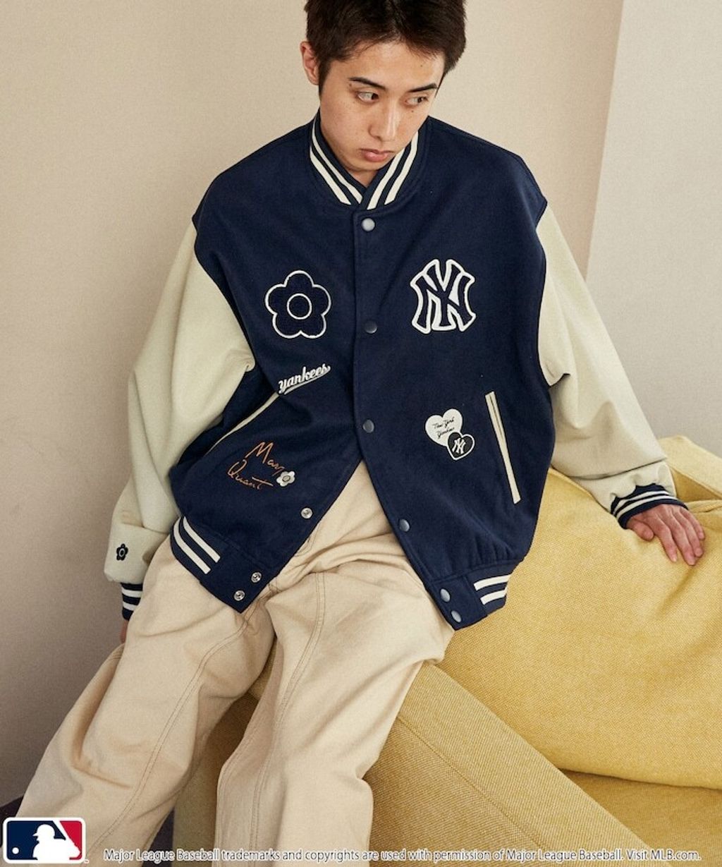 MARY QUANT × MLB × FREAKS STORE 三方聯名拼接棒球外套_30