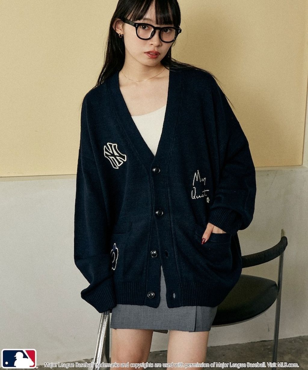 MARY QUANT × MLB × FREAKS STORE 三方聯名V領開襟針織衫_6