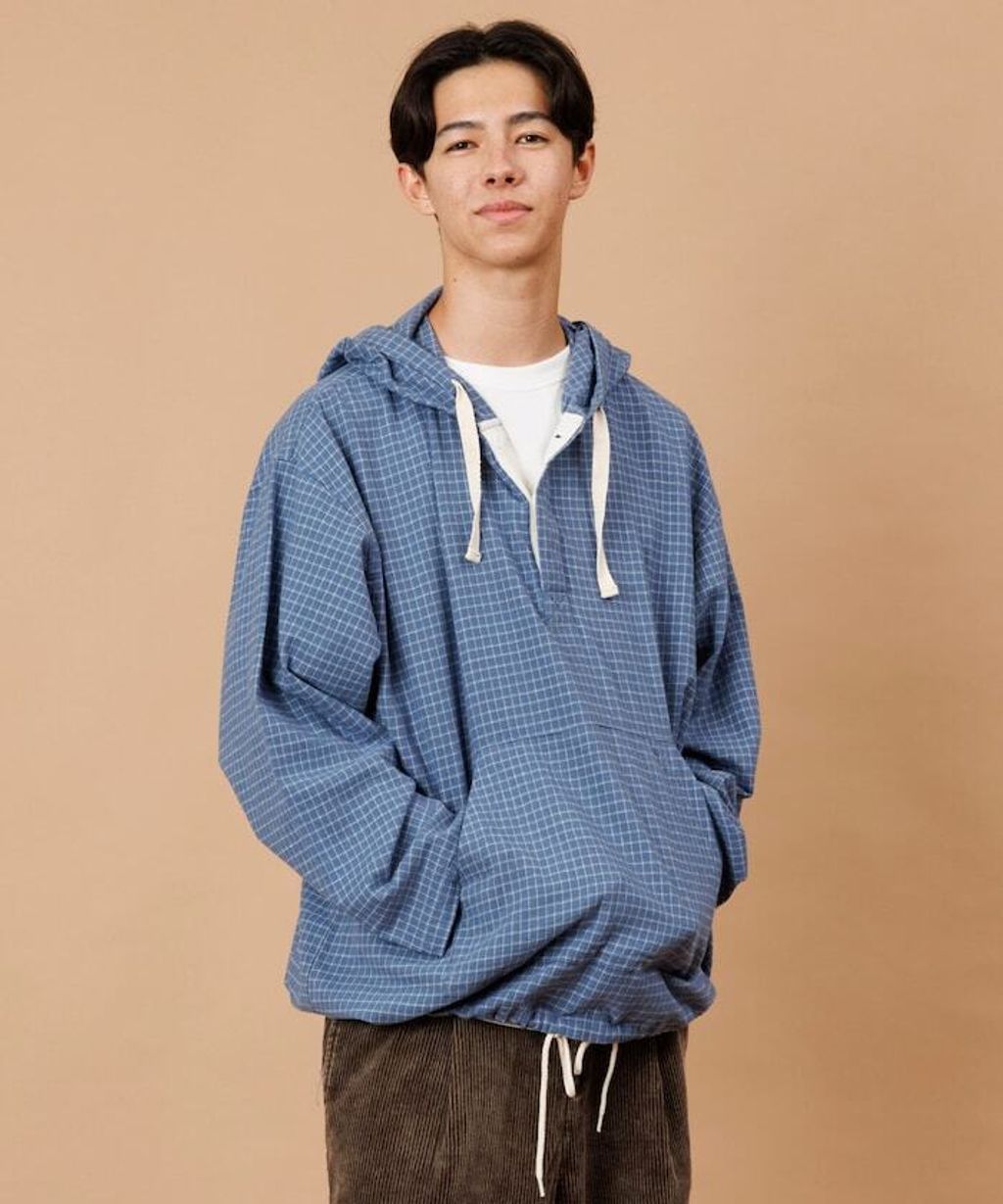 FREAKS STORE 法蘭絨格紋連帽套頭衫_33