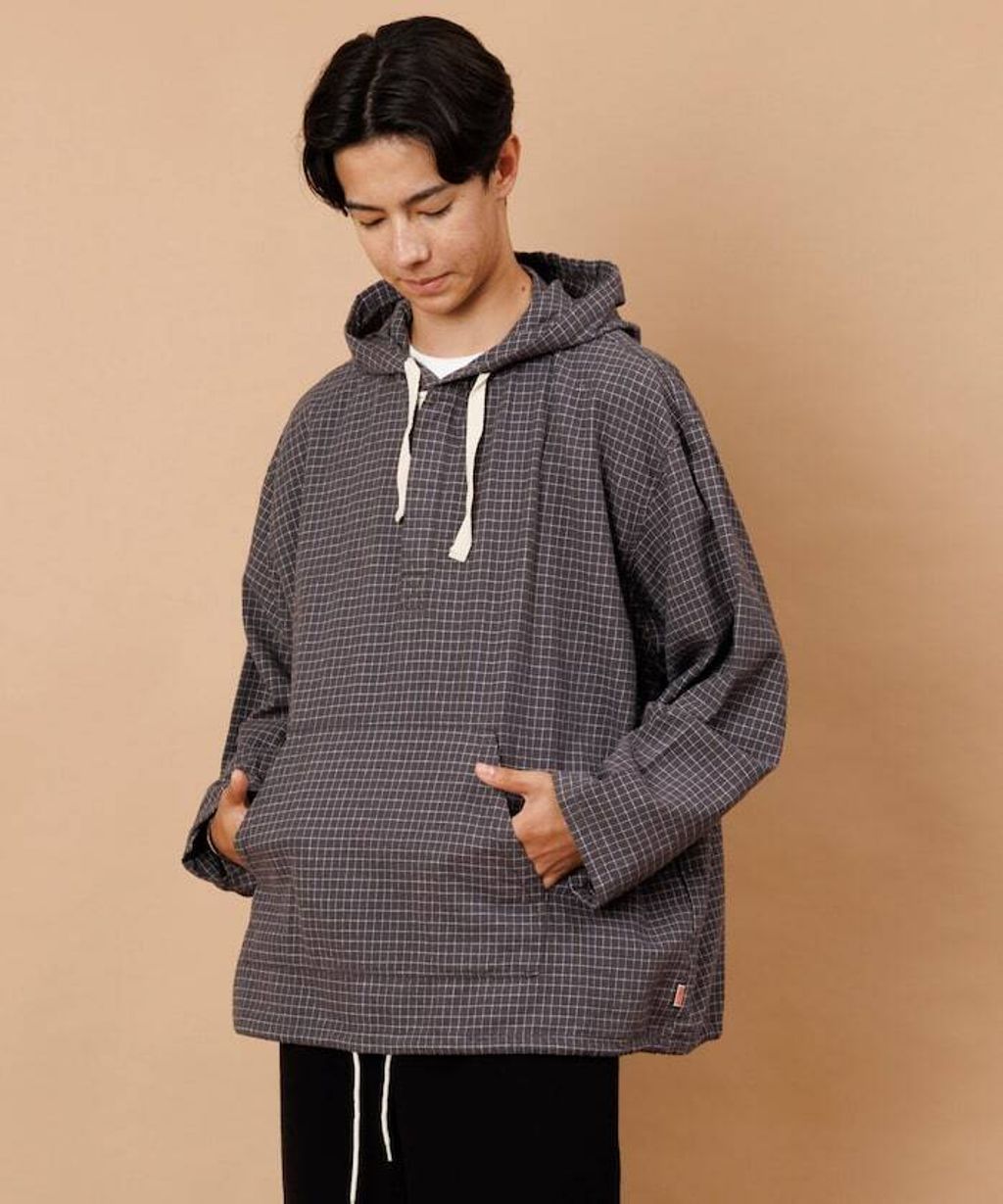 FREAKS STORE 法蘭絨格紋連帽套頭衫_2