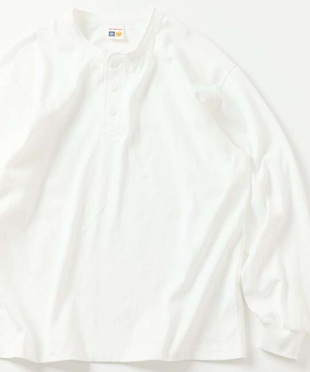 FREAKS STORE 10.5oz亨利領素色長袖上衣_6