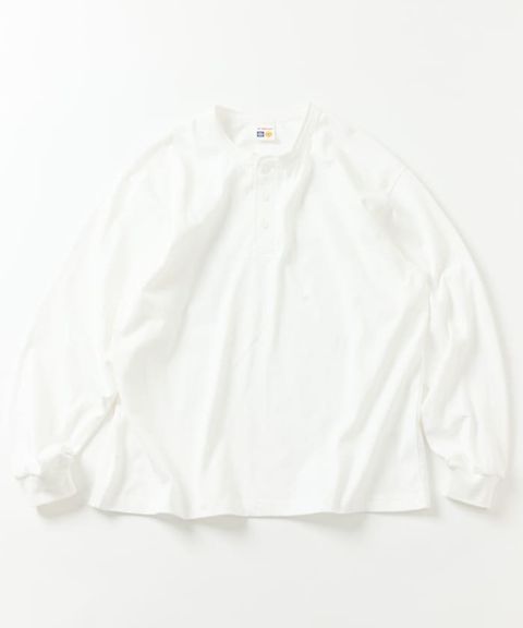 FREAKS STORE 10.5oz亨利領素色長袖上衣_5