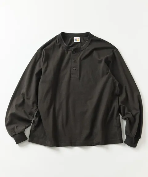 FREAKS STORE 10.5oz亨利領素色長袖上衣_14