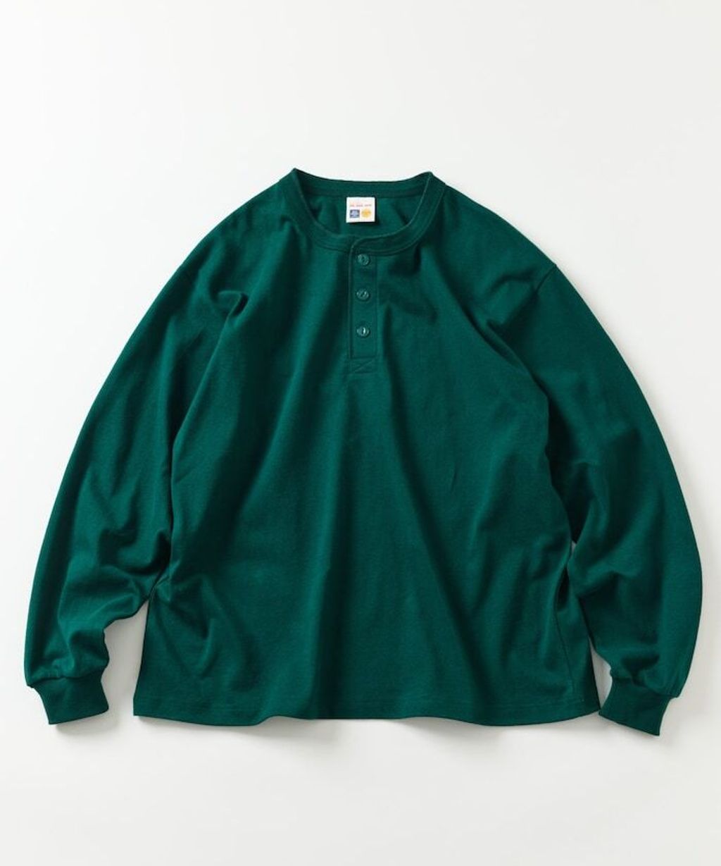 FREAKS STORE 10.5oz亨利領素色長袖上衣_11