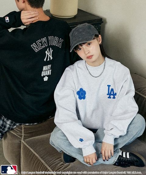 MARY QUANT × MLB × FREAKS STORE 三方聯名大學T_5