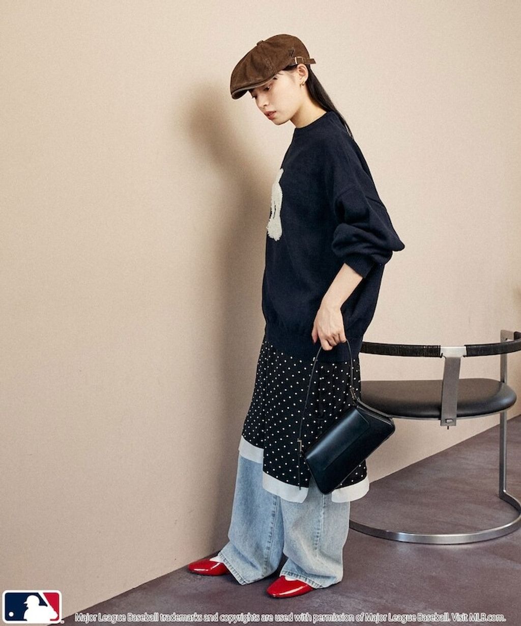 MARY QUANT × MLB × FREAKS STORE 三方聯名Jacquard Logo 針織套頭衫_10