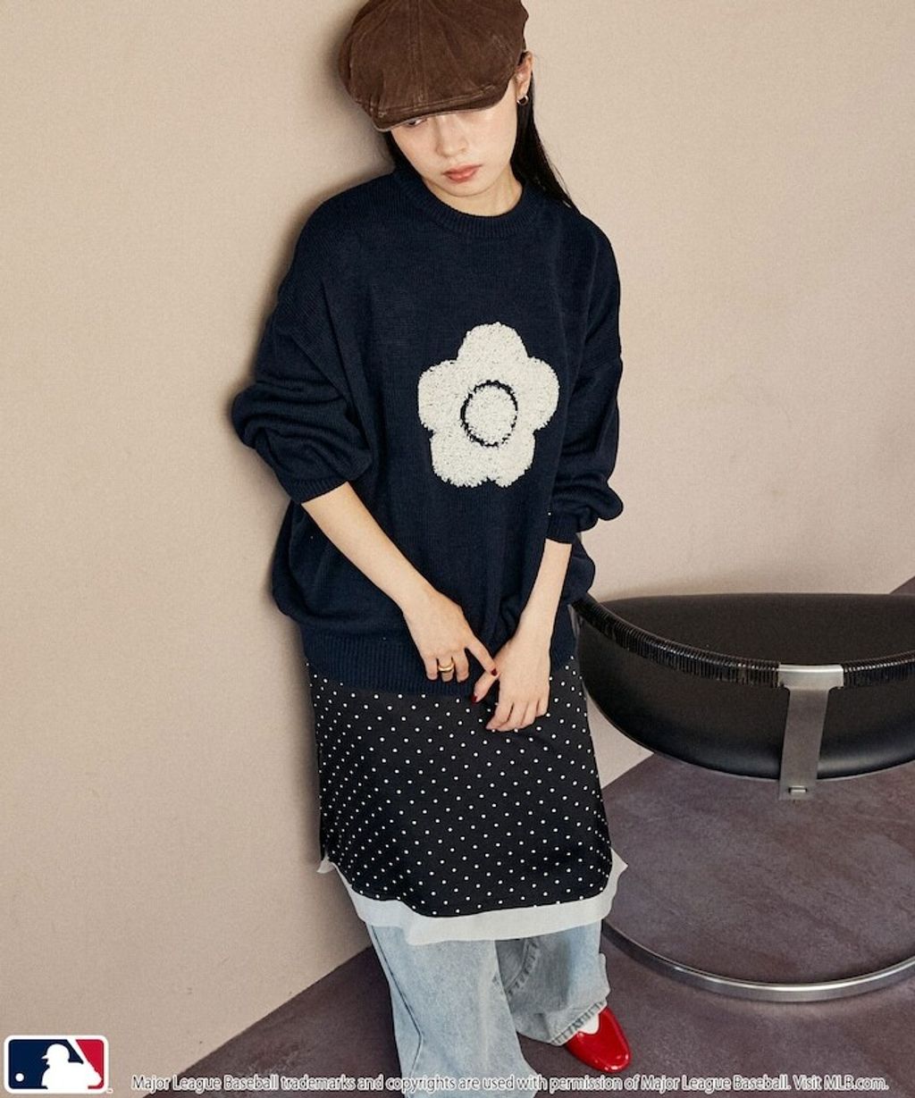MARY QUANT × MLB × FREAKS STORE 三方聯名Jacquard Logo 針織套頭衫_8