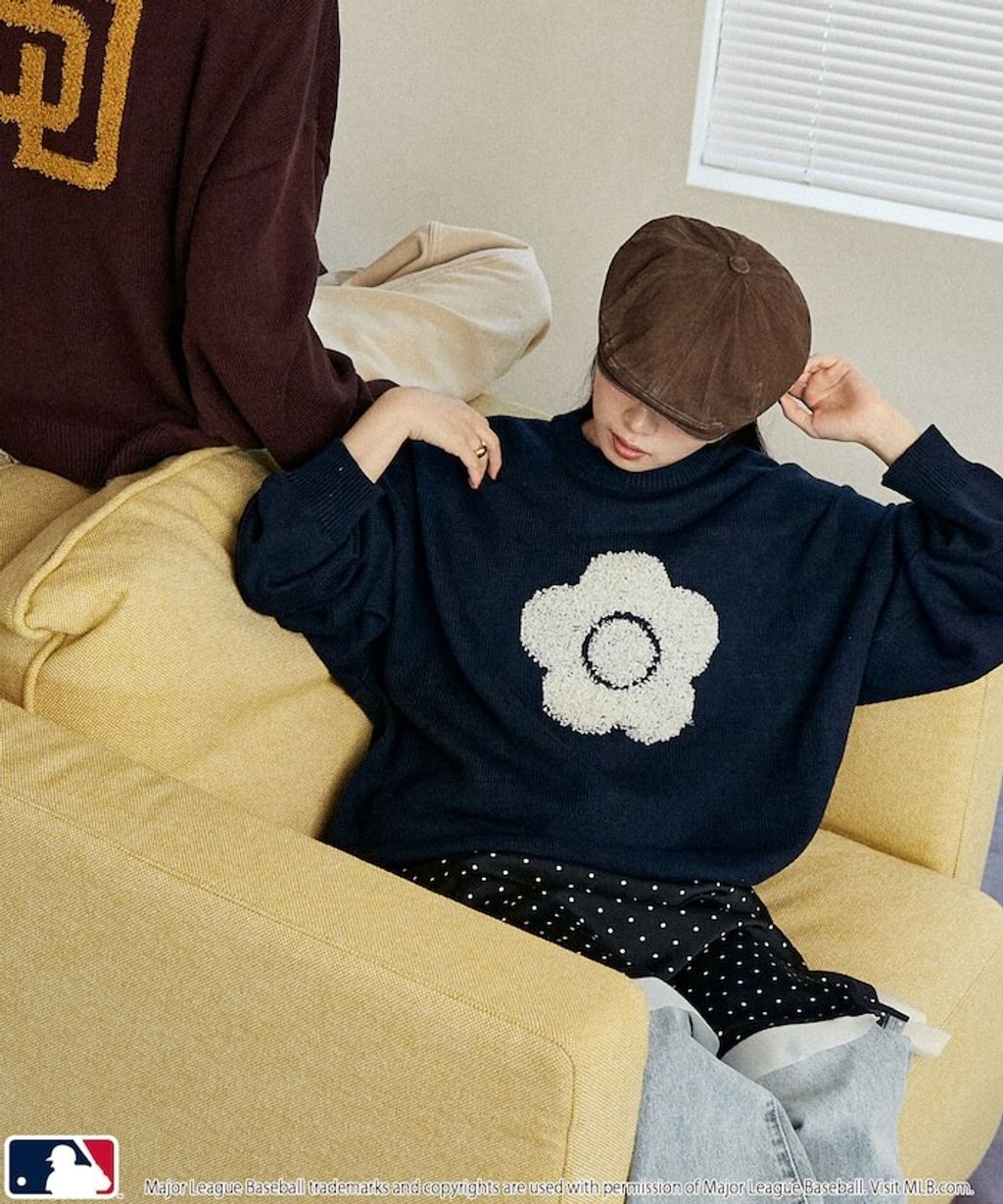 MARY QUANT × MLB × FREAKS STORE 三方聯名Jacquard Logo 針織套頭衫_5