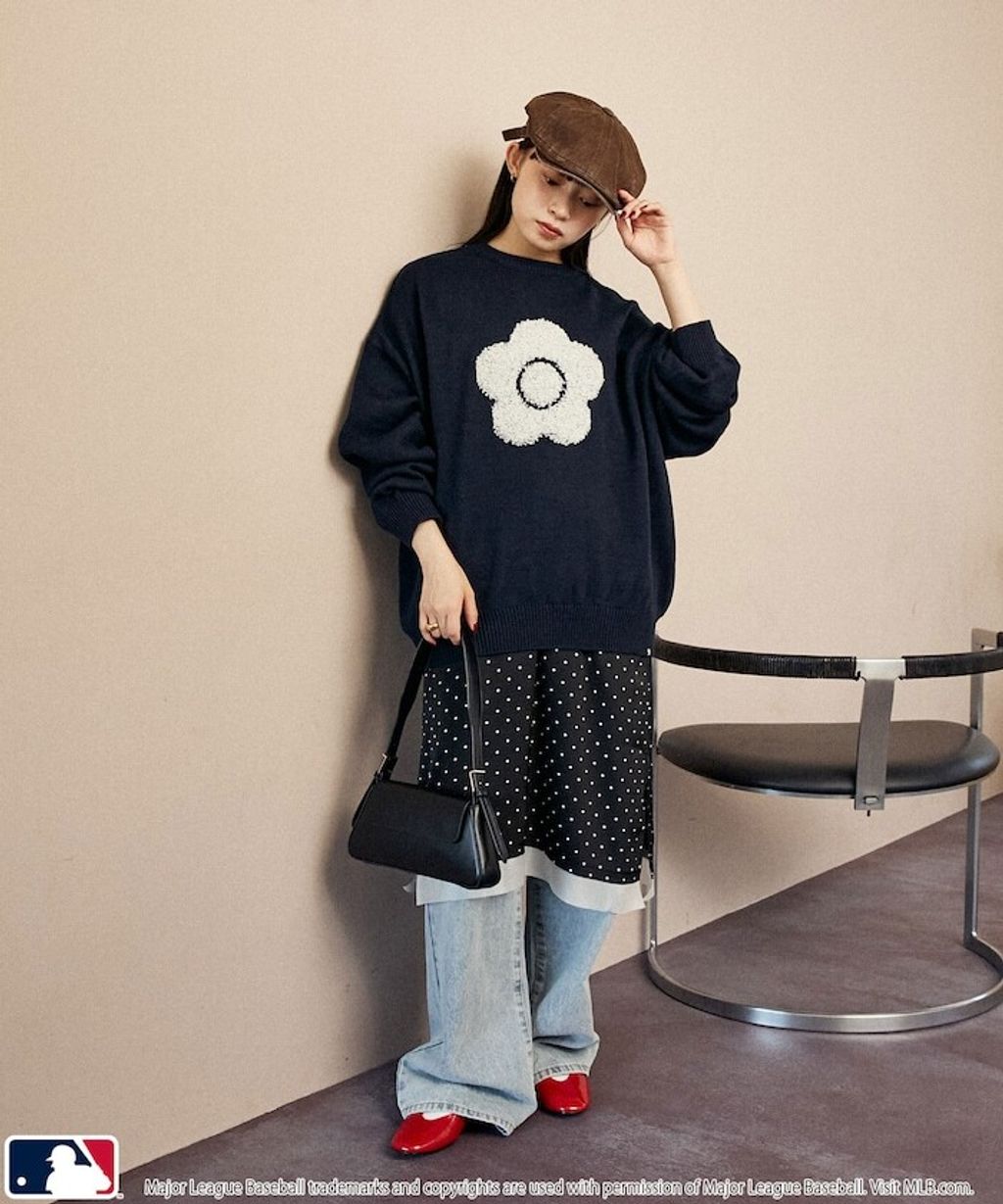 MARY QUANT × MLB × FREAKS STORE 三方聯名Jacquard Logo 針織套頭衫_9