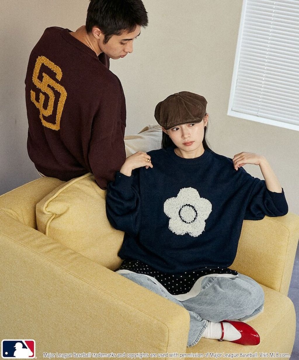MARY QUANT × MLB × FREAKS STORE 三方聯名Jacquard Logo 針織套頭衫_15