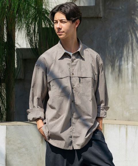 Foxfire × FREAKS STORE 機能釣魚口袋格紋襯衫_15