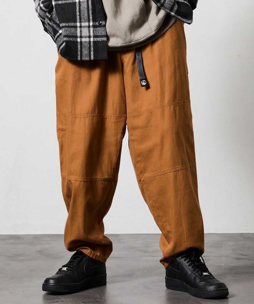 FREAKS STORE 厚實帆布工裝錐形長褲_48