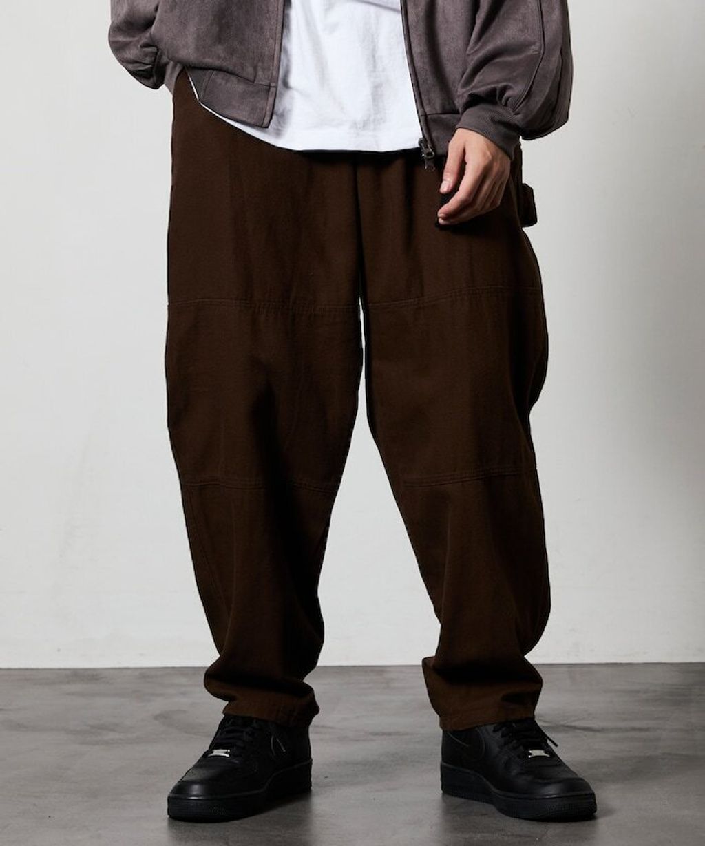 FREAKS STORE 厚實帆布工裝錐形長褲_25