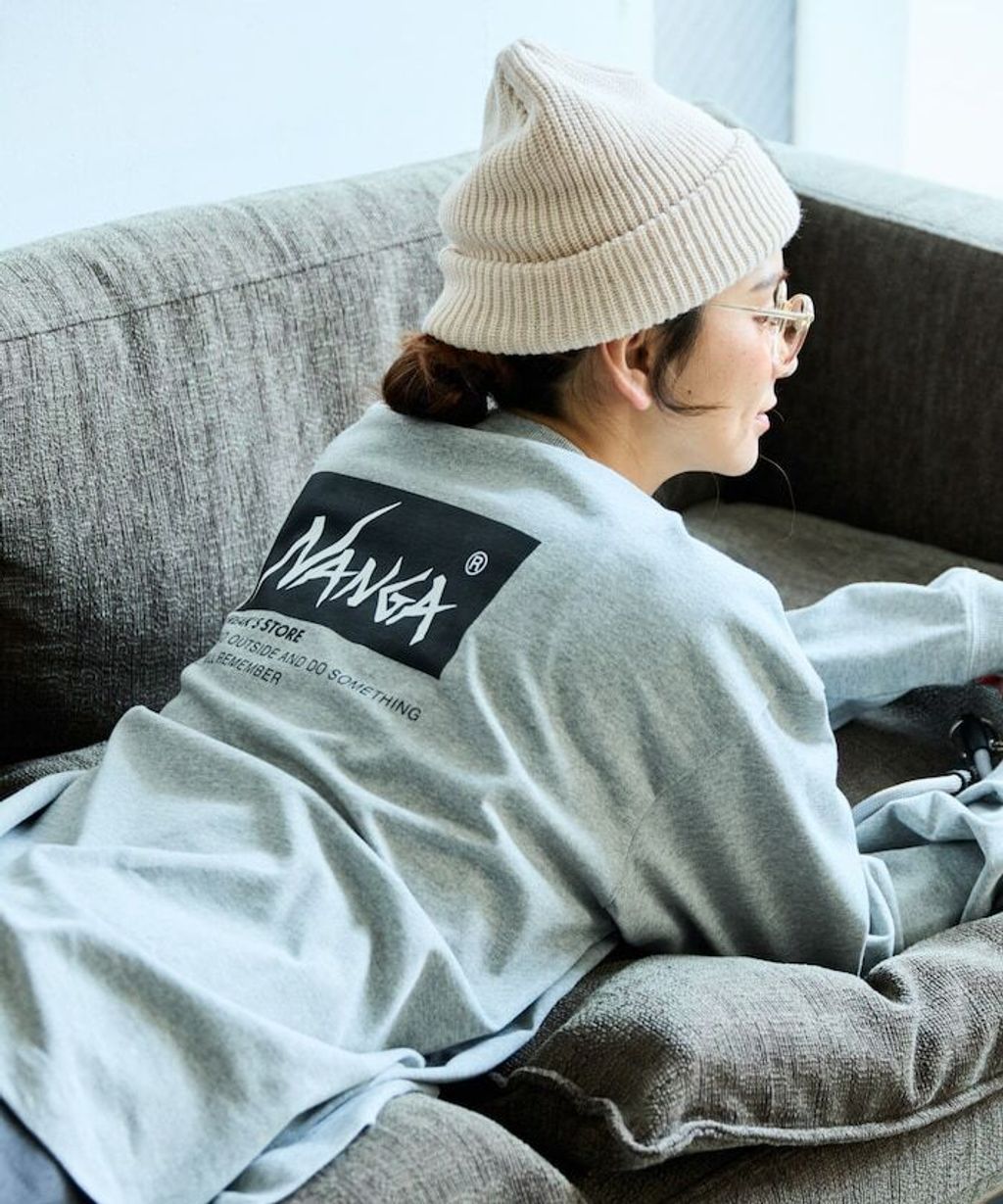 NANGA × FREAKS STORE 環保混紡刺繡logo長袖上衣_35