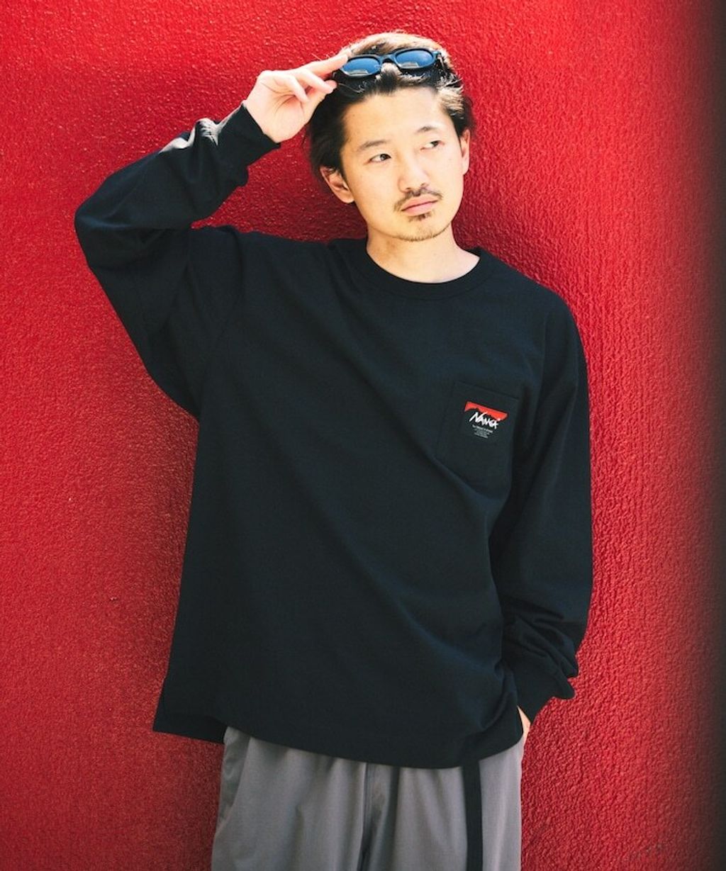 NANGA × FREAKS STORE 環保混紡刺繡logo口袋長袖上衣_14