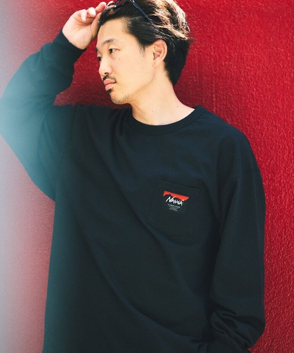 NANGA × FREAKS STORE 環保混紡刺繡logo口袋長袖上衣_5