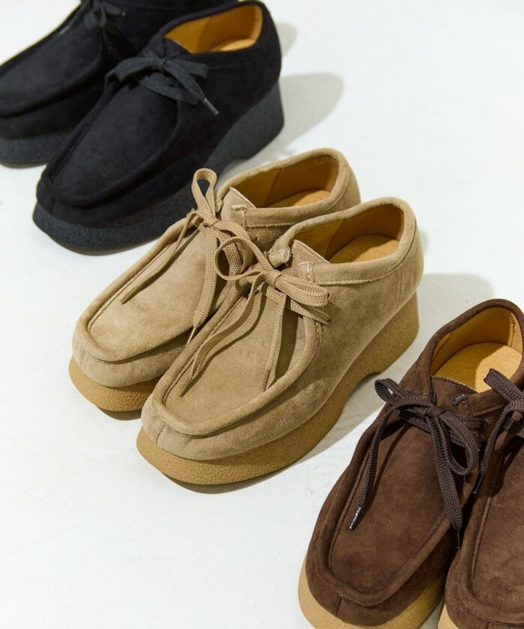 FREAKS STORE 厚底麂皮莫卡辛鞋_23