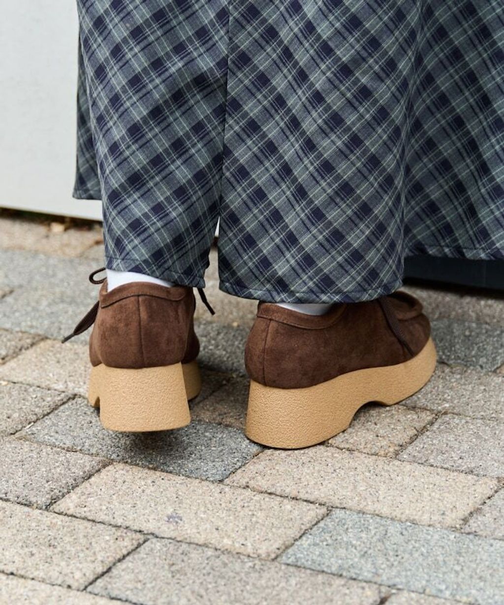 FREAKS STORE 厚底麂皮莫卡辛鞋_15