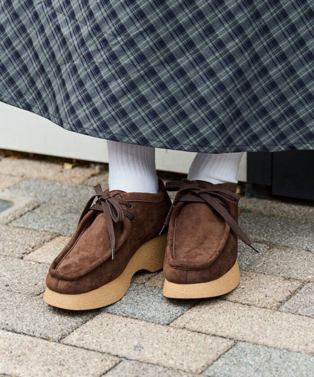 FREAKS STORE 厚底麂皮莫卡辛鞋_16