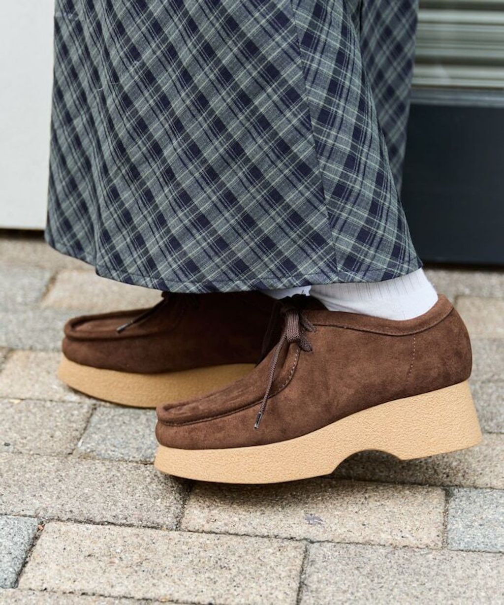 FREAKS STORE 厚底麂皮莫卡辛鞋_14