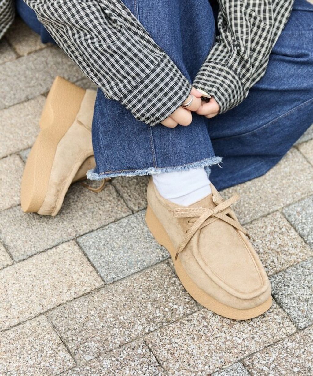 FREAKS STORE 厚底麂皮莫卡辛鞋_5