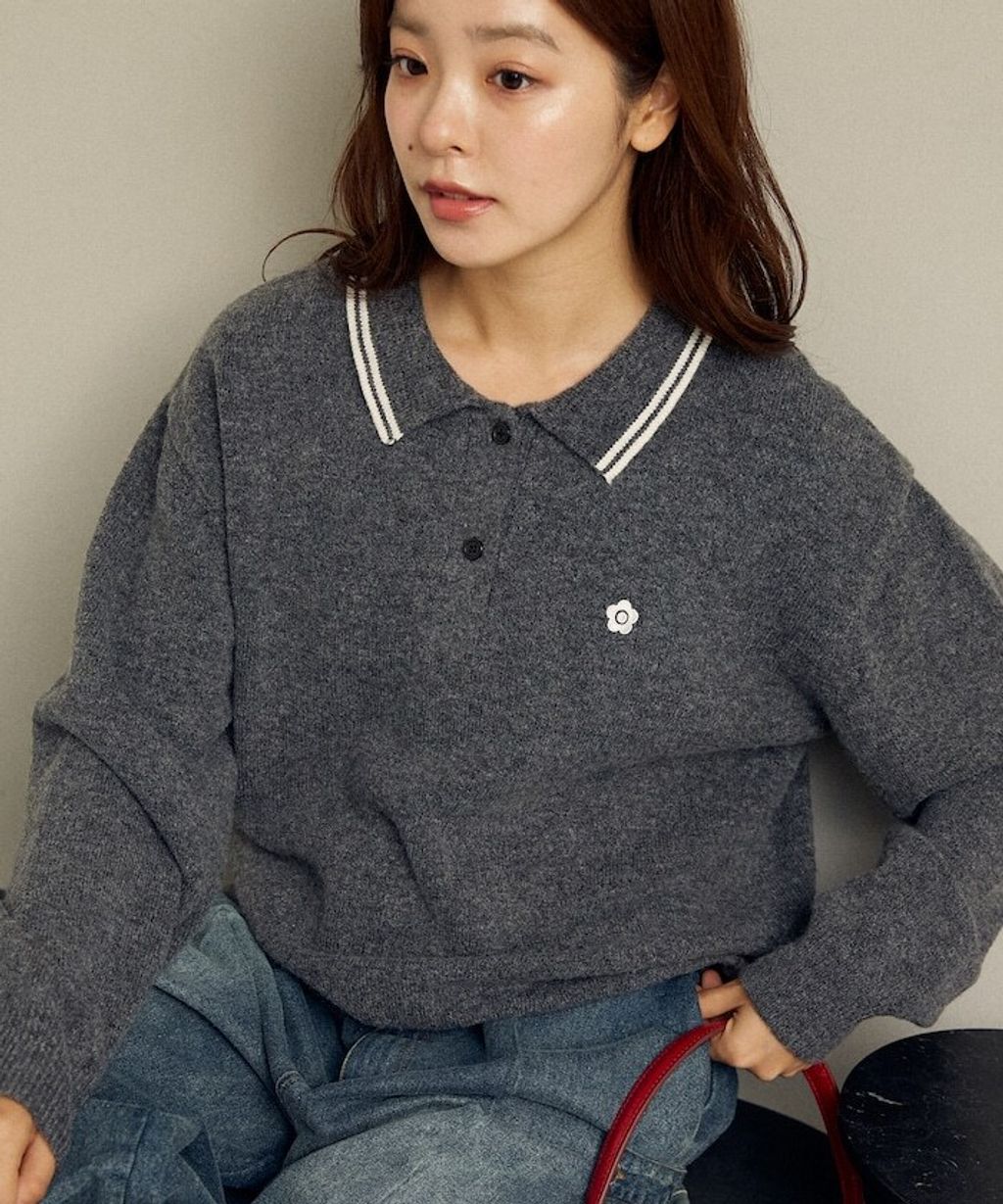 MARY QUANT × FREAKS STORE 襟線條刺繡Polo針織衫_44