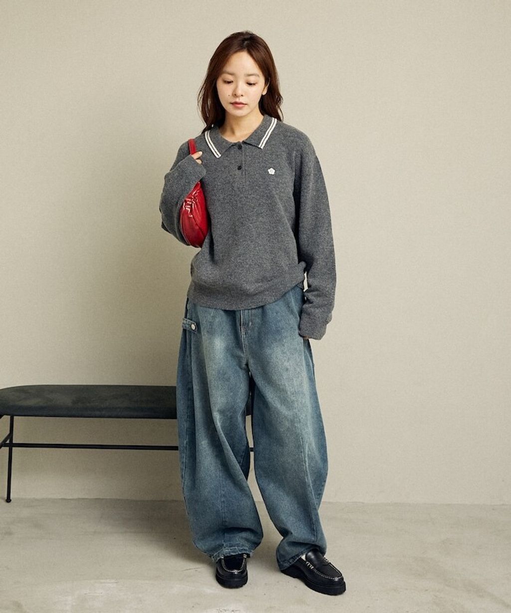 MARY QUANT × FREAKS STORE 襟線條刺繡Polo針織衫_48