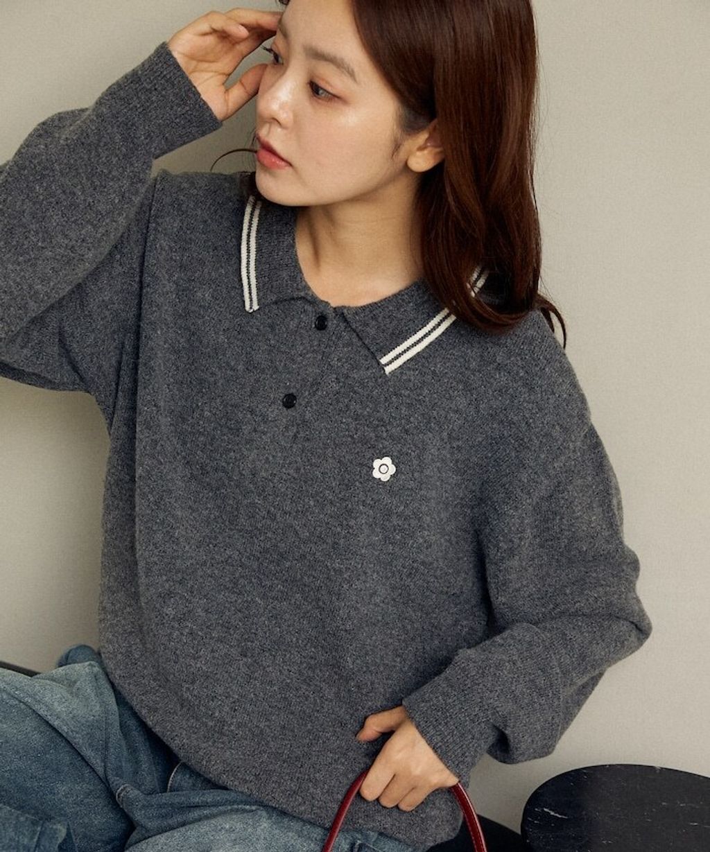 MARY QUANT × FREAKS STORE 襟線條刺繡Polo針織衫_42