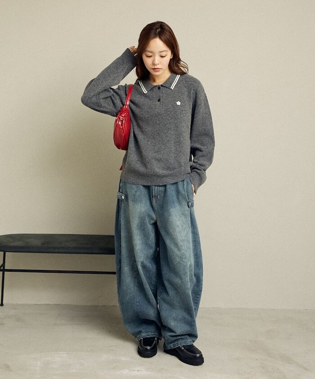 MARY QUANT × FREAKS STORE 襟線條刺繡Polo針織衫_45