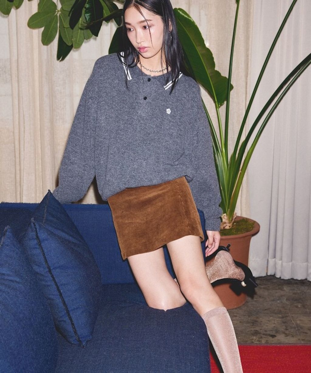 MARY QUANT × FREAKS STORE 襟線條刺繡Polo針織衫_38