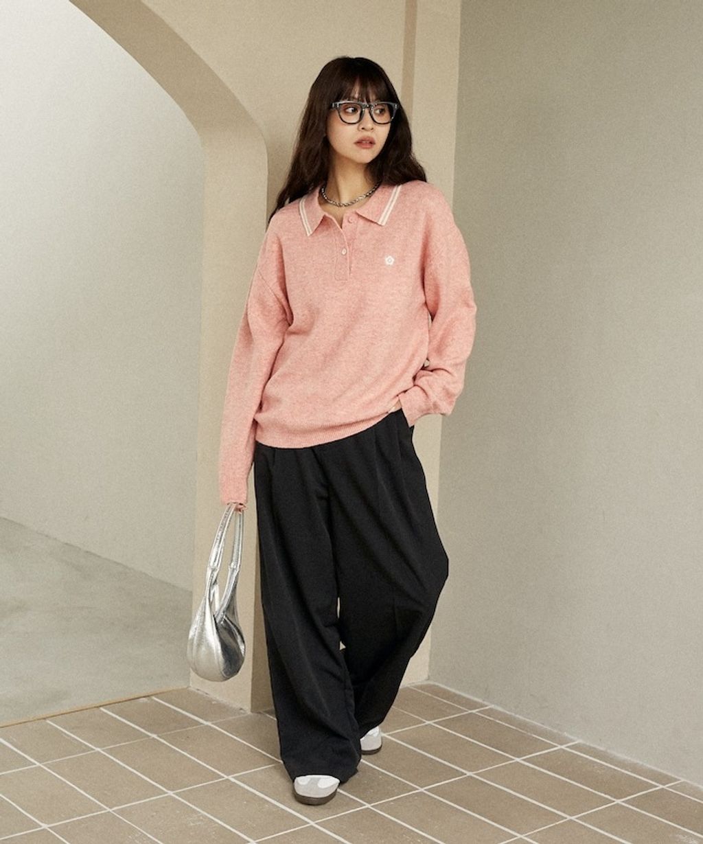 MARY QUANT × FREAKS STORE 襟線條刺繡Polo針織衫_34