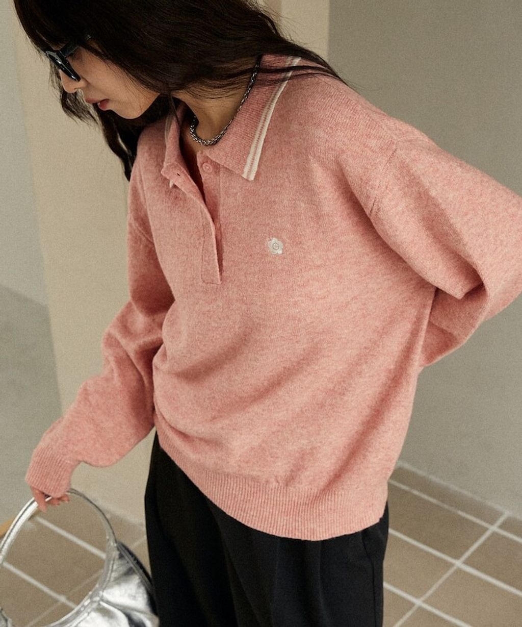 MARY QUANT × FREAKS STORE 襟線條刺繡Polo針織衫_35