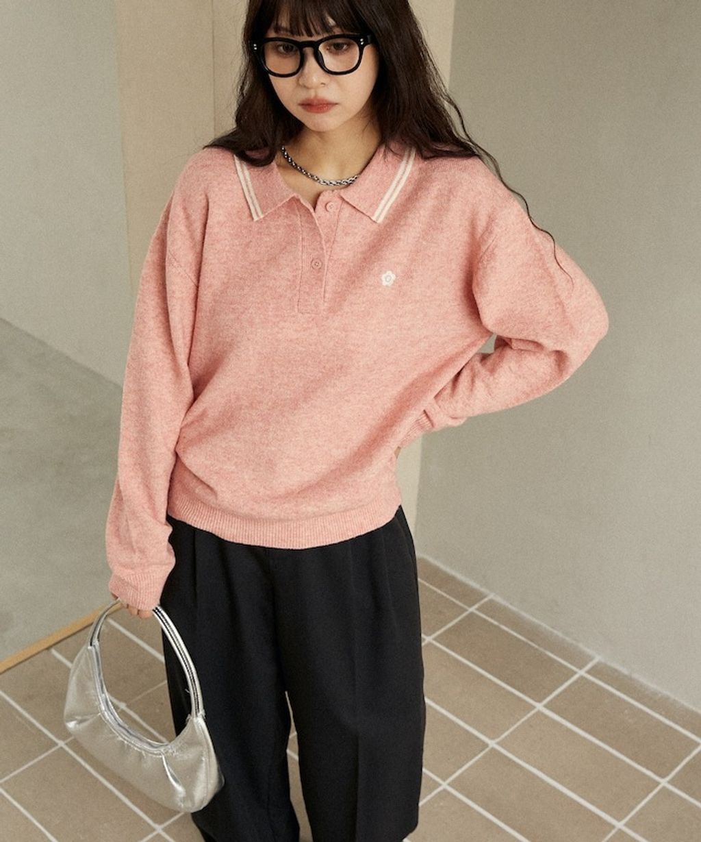 MARY QUANT × FREAKS STORE 襟線條刺繡Polo針織衫_29