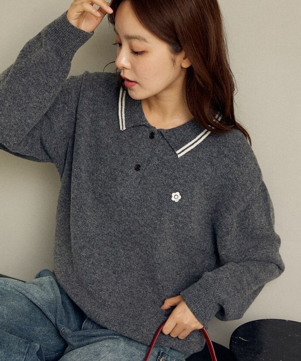 MARY QUANT × FREAKS STORE 襟線條刺繡Polo針織衫_39