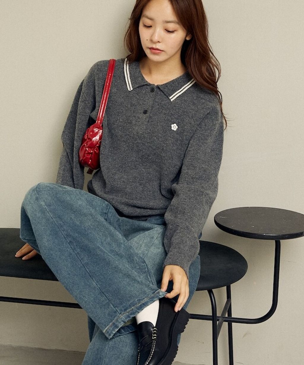 MARY QUANT × FREAKS STORE 襟線條刺繡Polo針織衫_41