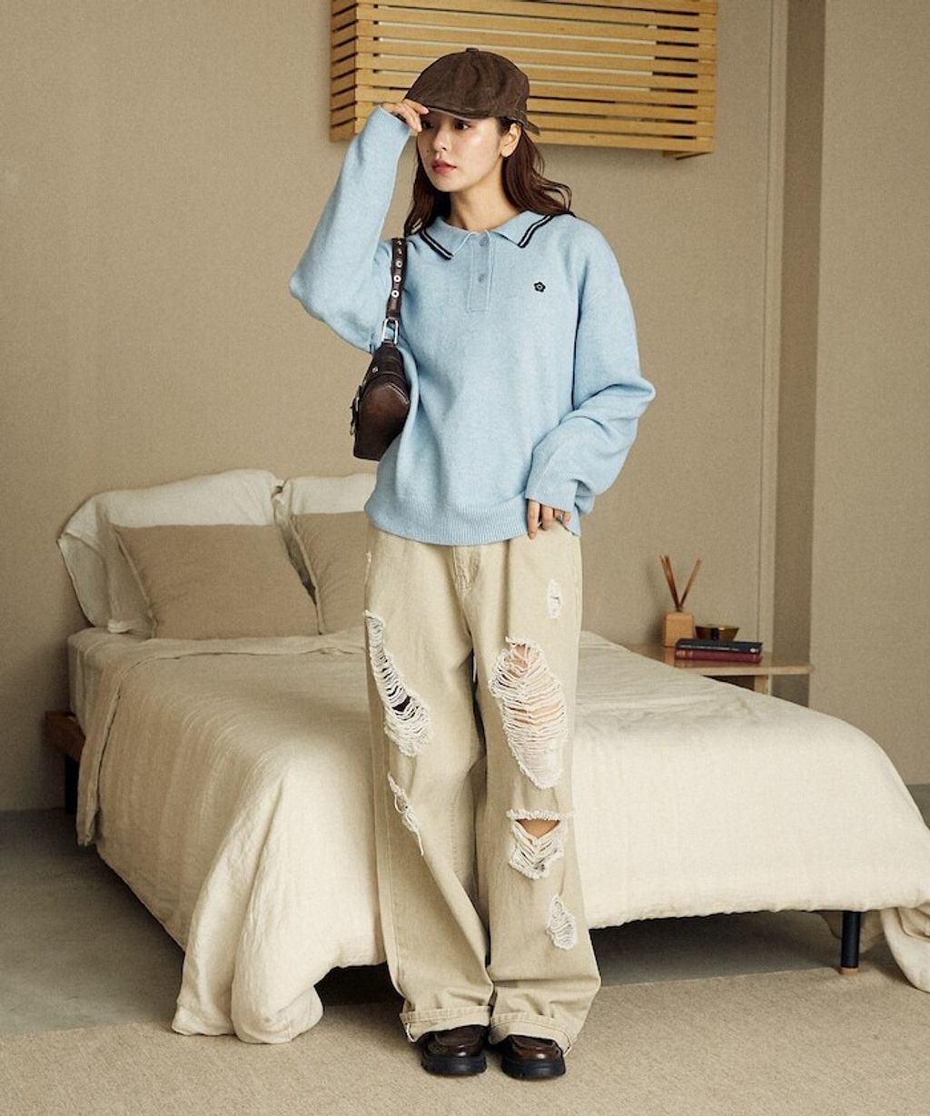 MARY QUANT × FREAKS STORE 襟線條刺繡Polo針織衫_23