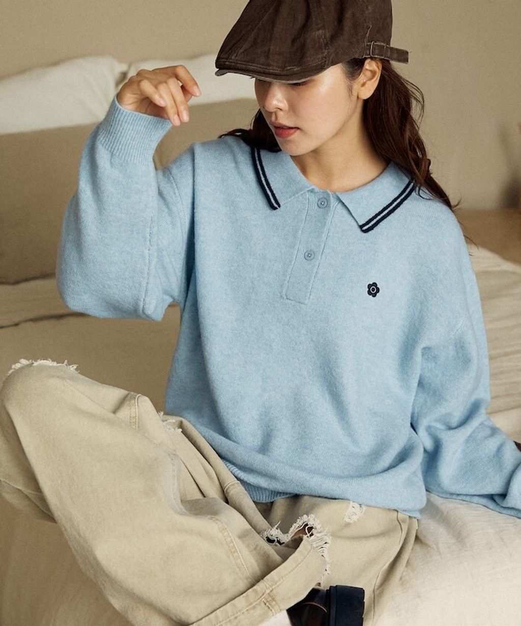 MARY QUANT × FREAKS STORE 襟線條刺繡Polo針織衫_17