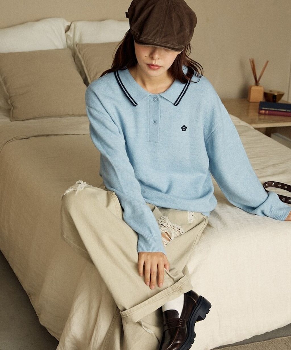 MARY QUANT × FREAKS STORE 襟線條刺繡Polo針織衫_18