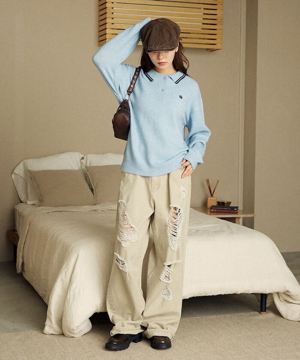 MARY QUANT × FREAKS STORE 襟線條刺繡Polo針織衫_20