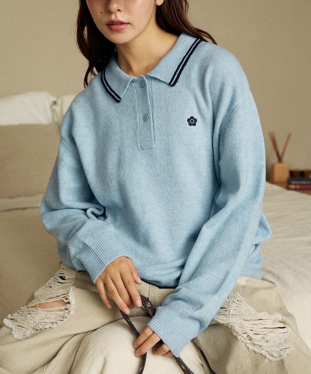 MARY QUANT × FREAKS STORE 襟線條刺繡Polo針織衫_16