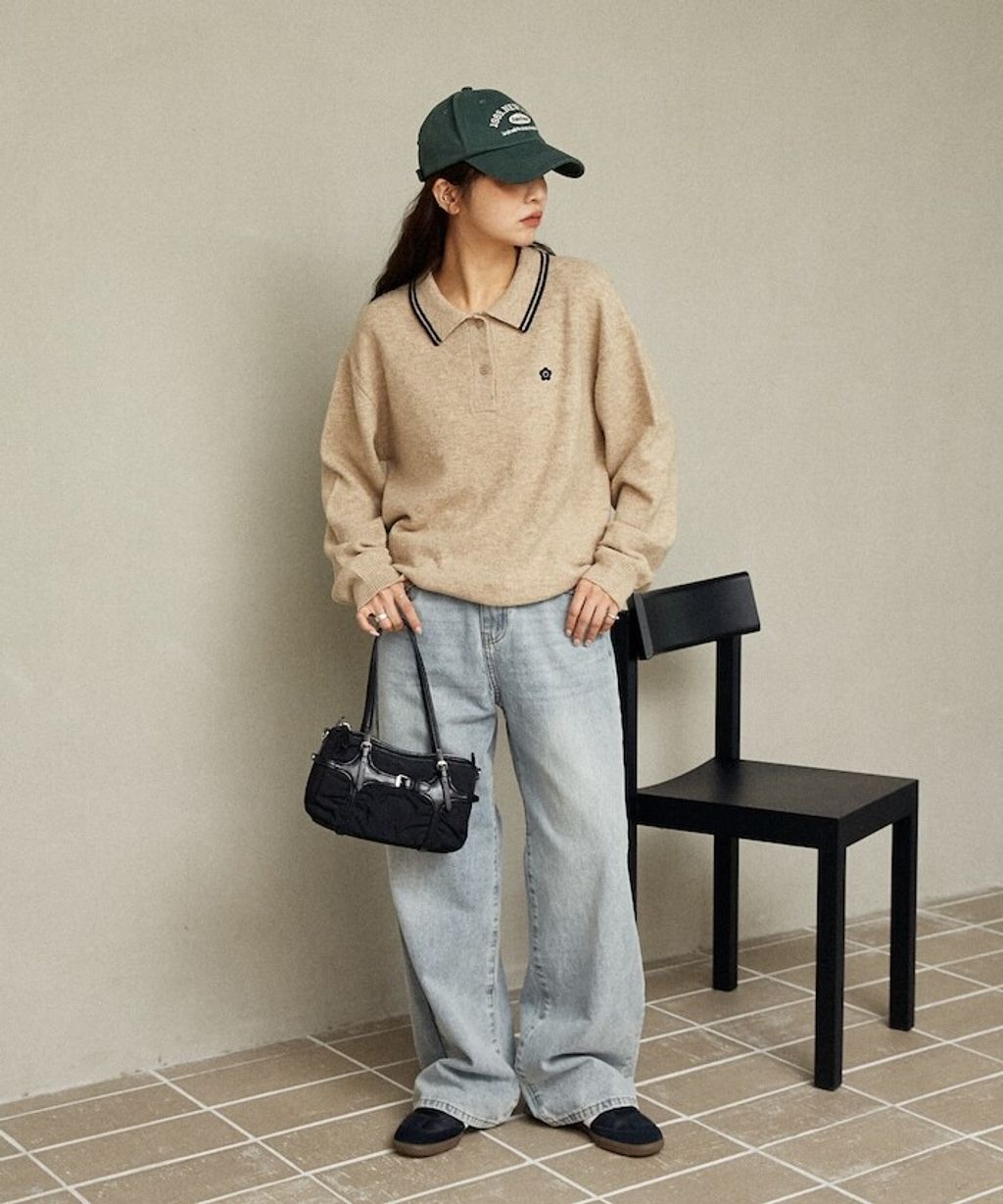 MARY QUANT × FREAKS STORE 襟線條刺繡Polo針織衫_12