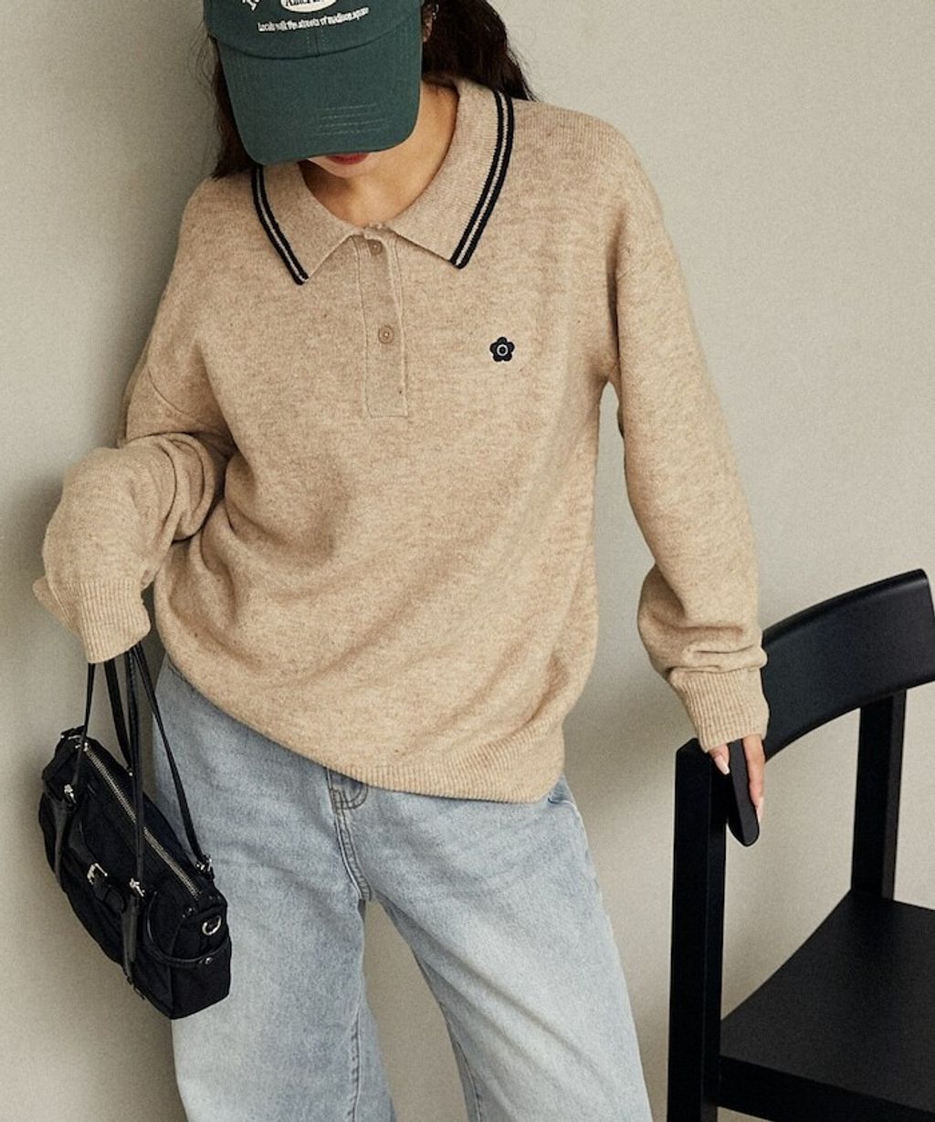 MARY QUANT × FREAKS STORE 襟線條刺繡Polo針織衫_6
