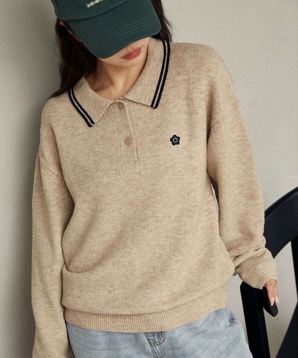 MARY QUANT × FREAKS STORE 襟線條刺繡Polo針織衫_5