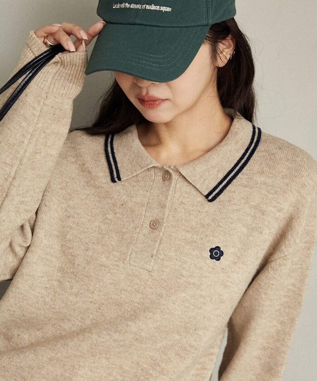 MARY QUANT × FREAKS STORE 襟線條刺繡Polo針織衫_7