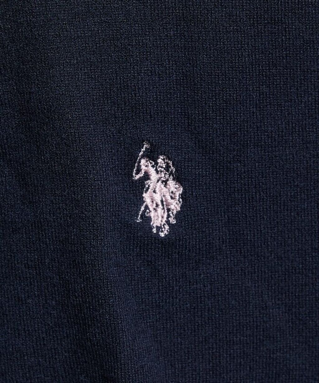 U.S. POLO ASSN. 假兩件式拼色開襟針織衫_27