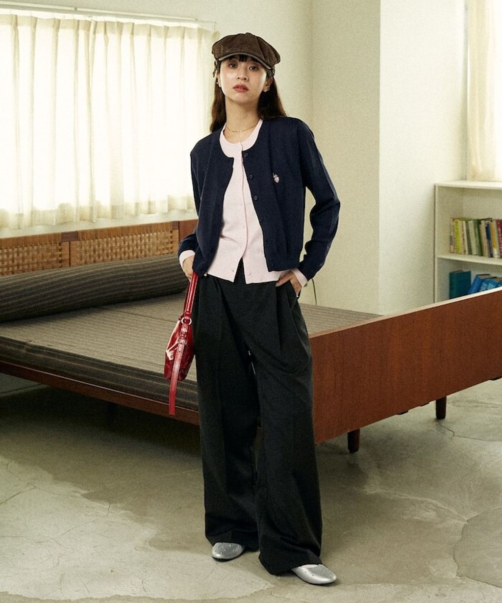 U.S. POLO ASSN. 假兩件式拼色開襟針織衫_19