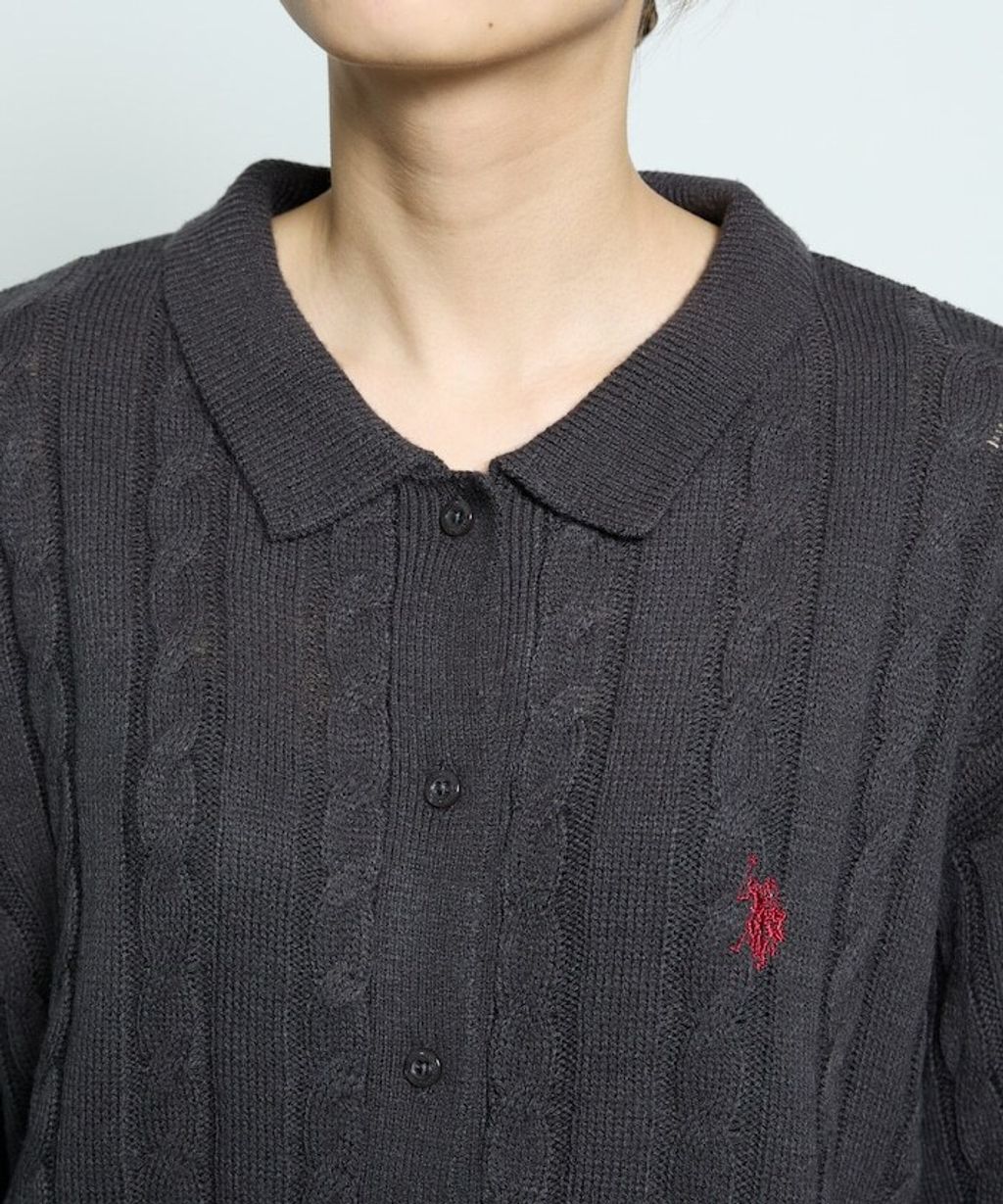 U.S. POLO ASSN. 麻花針織Polo開襟衫_36