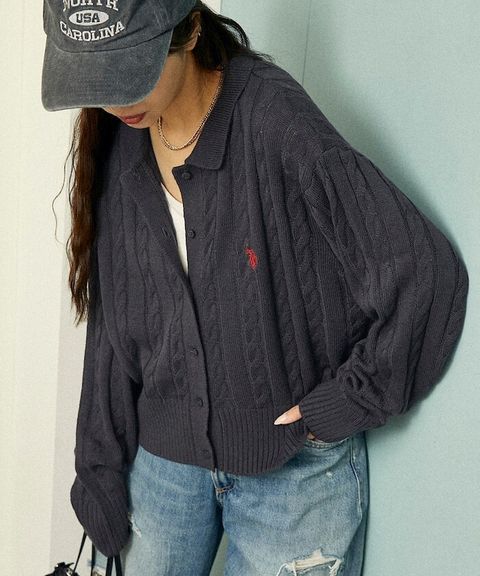 U.S. POLO ASSN. 麻花針織Polo開襟衫_25